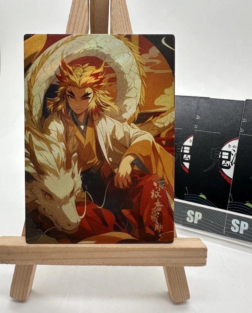 Anime Demon Slayer Kamado Tanjirou Kochou Shinobu Kanroji Mitsuri Iguro Obanai Collection Cards Christmas Birthday Gifts Toys
