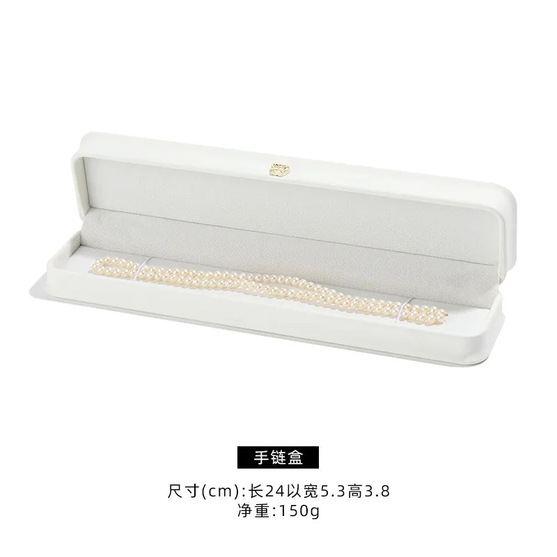 1 organizador de joyas de cuero, caja para anillos de boda, colgante, pulsera, collar, estuche de almacenamiento, embalaje de regalo, caja de exhibición al por mayor