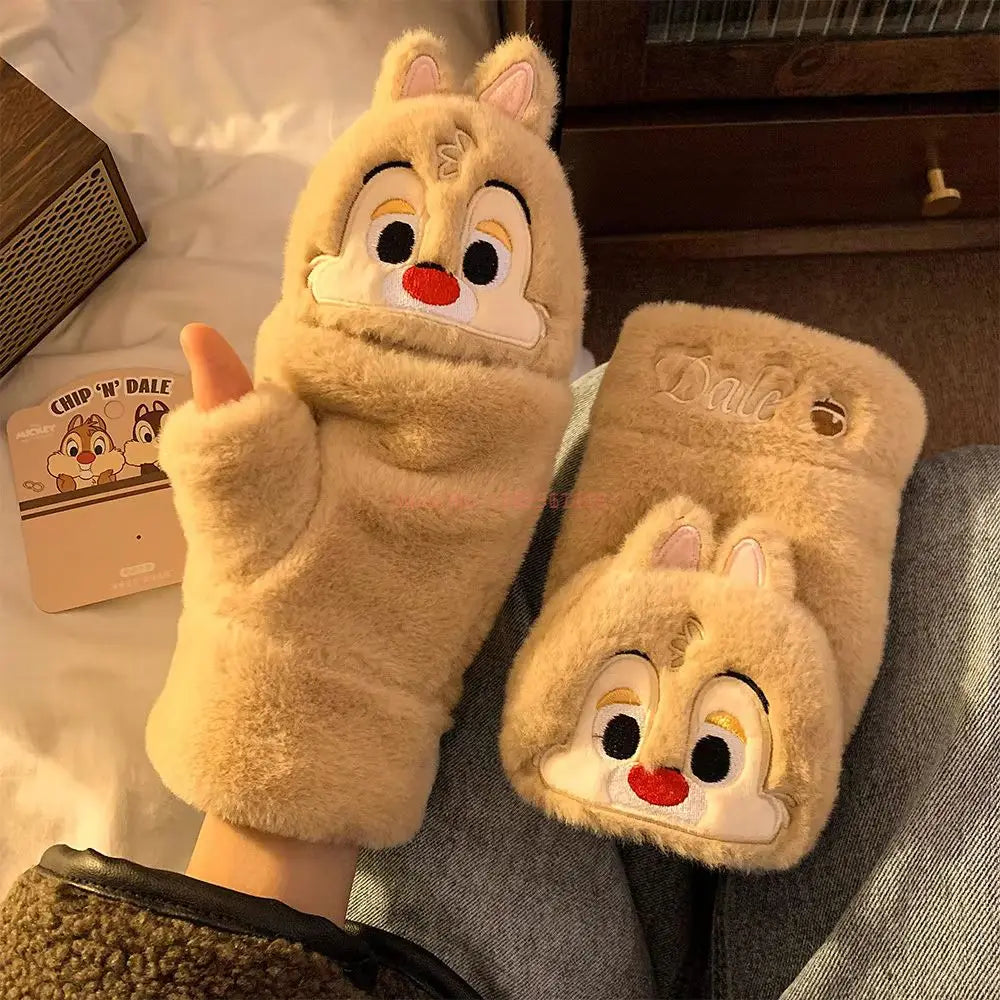 Original Disney Stitch Alex Didi Ear Muffs Gloves Plush Windproof Warm Cute 2024 New Ear Bags Children Ear Cover Winter Kid Gift
