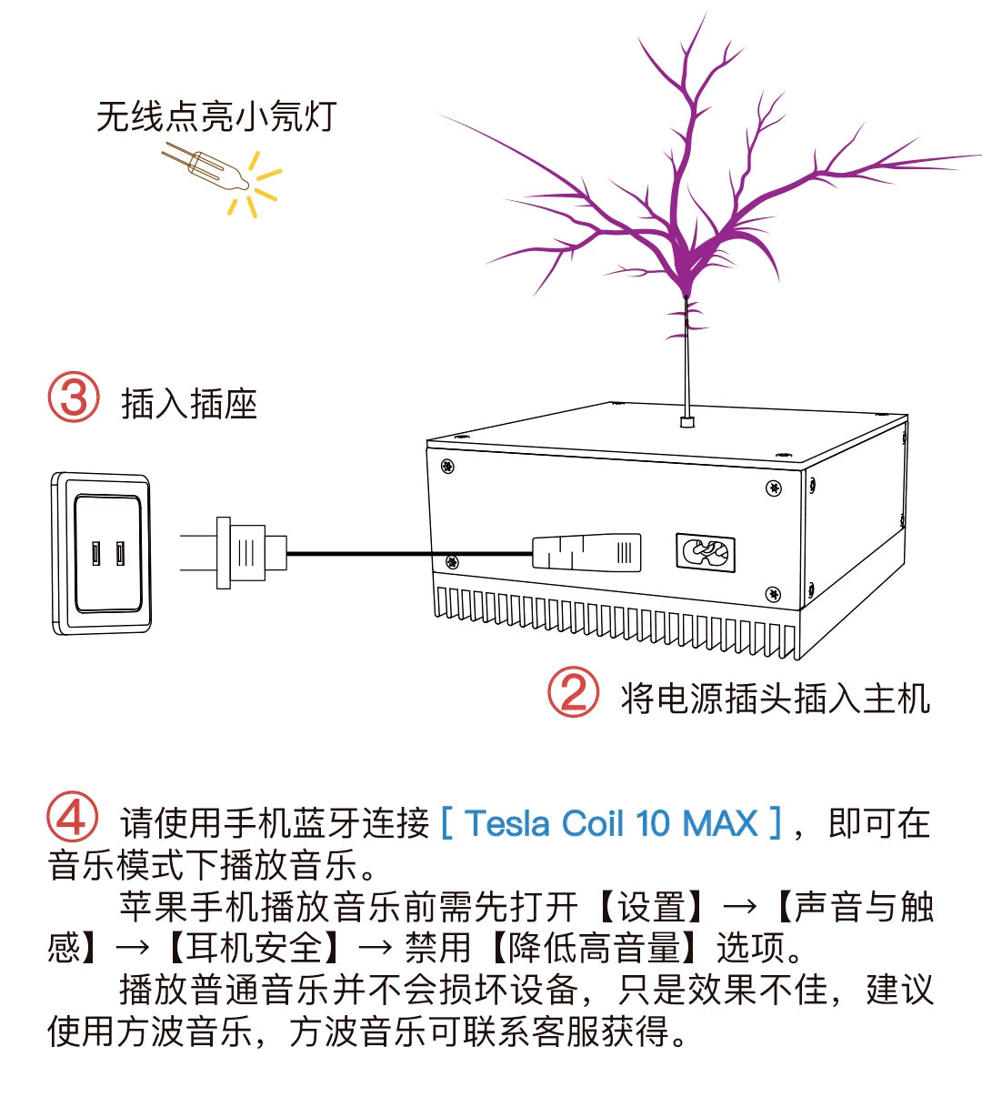 Tesla Coil in the Palm of Lightning Vinyl Disc Plate New Science Experiment Tools Music Can Be Touched Static Electricity