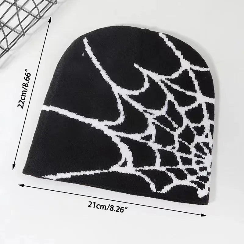 Bonnet Y2k 2024 Automne Hiver Femmes Chapeaux Chauds Pour Hommes Mode Dessin Animé Spide Casquette Brodée En Laine Douce Homme Hip Hop Bobble Chapeau