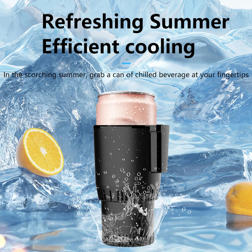 2 In 1 Car Cup Warmer Cooler Keep Beverage Cool Warm Smart Hot Cold Cup Auto Refrigerator Cooling Heating Cup for Road Tripper