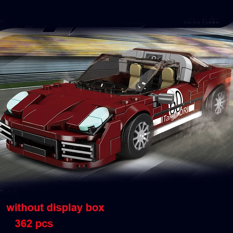 Technical Moc Car City Speed Champion Sports Car Racing Vehicle Building Blocks Brick Educational Construction Toys