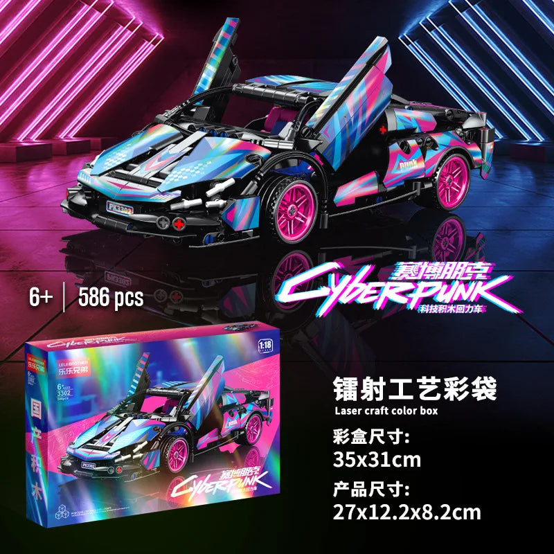 ToylinX 1:14 Building Blocks Car MOC City Speed Car Luxury Auto Racing Vehicle with Super Racers Bricks Toys for Children Gift