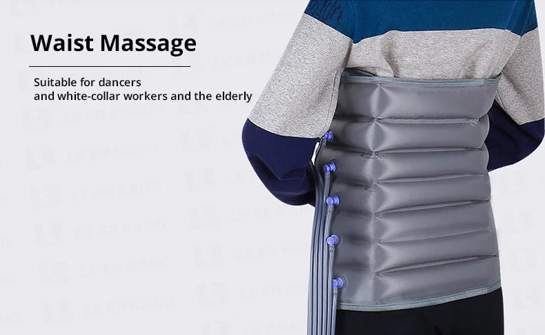 6-chamber Electric Airbag Pressure Massager Wraps Arm Waist Leg Foot Massage Varicose Veins lymphatic drainage device
