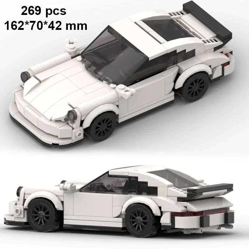 Technical Car City Speed Champion Sports MOC Ideas Creative Racing Car Building Blocks Garage Carro Rennau Voiture Vehicle Toys
