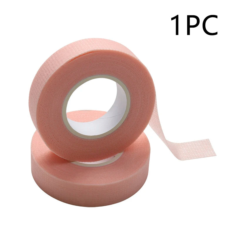 1 cinta para extensión de pestañas, cinta microporosa para pestañas, suministros para extensiones, parches para pestañas no tejidos transpirables, cintas, herramientas de maquillaje