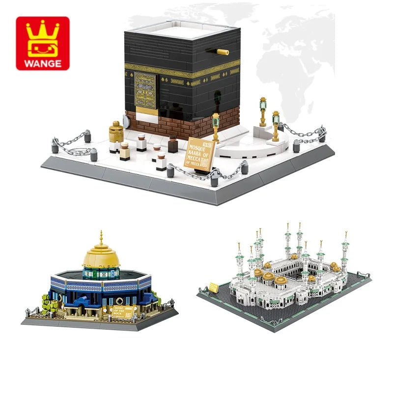 Wange Blocks Architecture Building Bricks MOC City House MOSQUE KAABA Educational Toy Adult Gift
