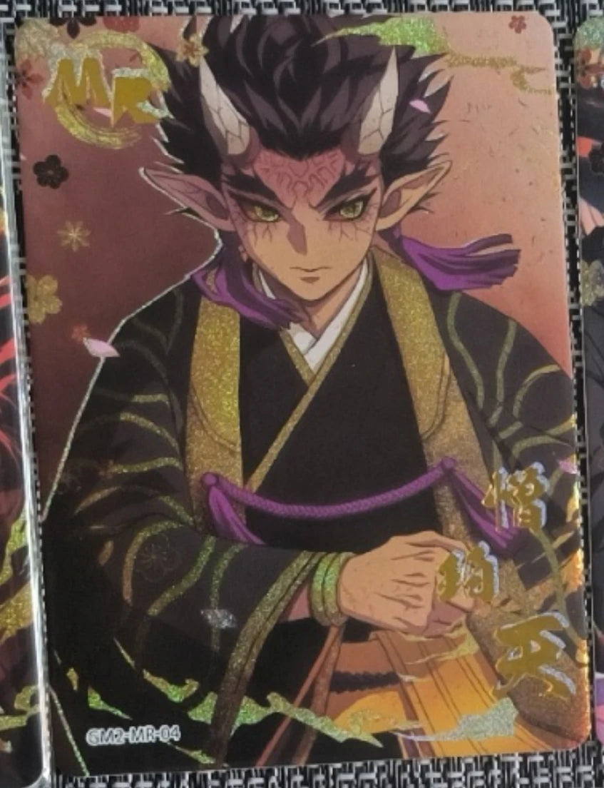 Anime Demon Slayer Kamado Tanjirou Kochou Shinobu Kanroji Mitsuri Iguro Obanai Collection Card Birthday Gifts Children's Toys