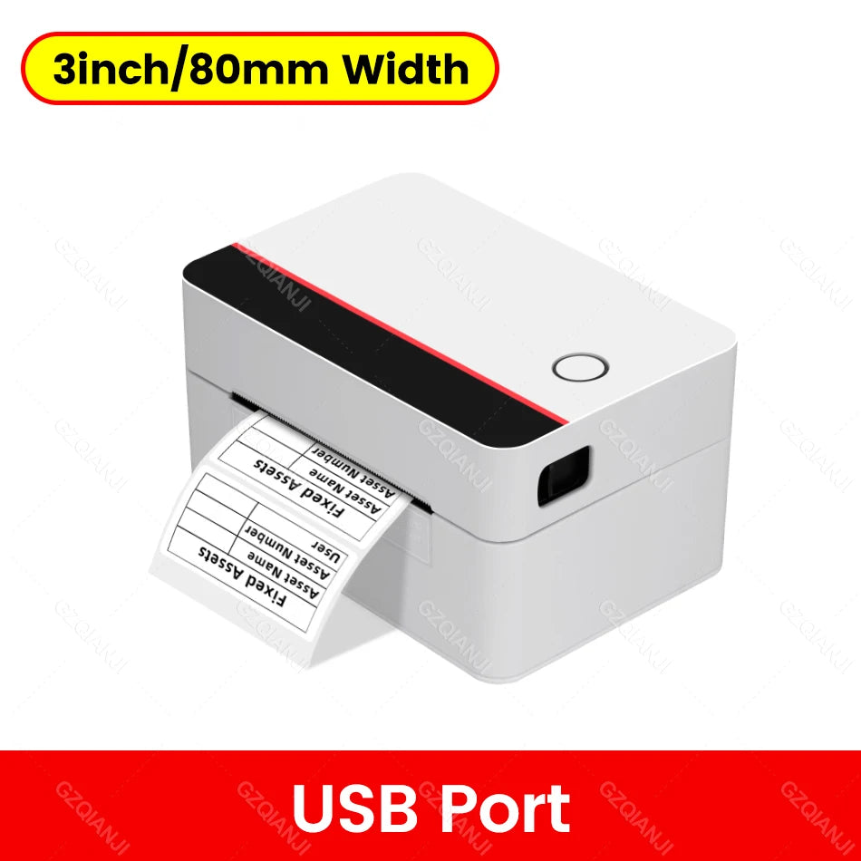 Impresora térmica de etiquetas X-Printer D463B de 80 mm, máquina para fabricar etiquetas de envío de 110 mm, USB, Bluetooth, impresión de códigos de barras de 3 o 4 pulgadas