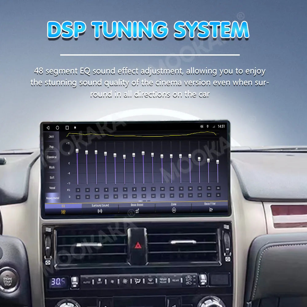 Android For Lexus GX400 GX460 2010-2020 Car Radio 8+256GB Multimedia Player Recorder 12.3" Touch Screen Head Unit Carplay Navi
