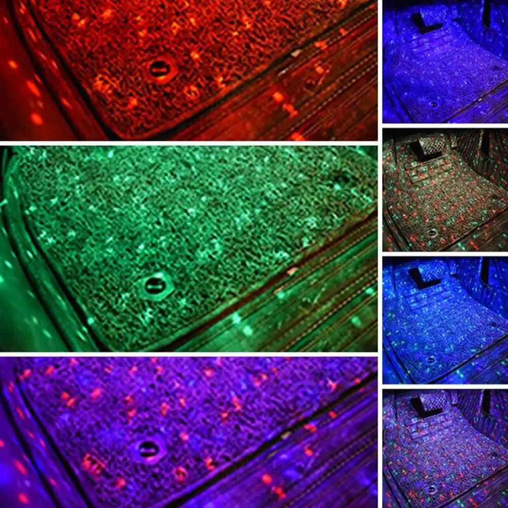 The atmosphere lights one drags four modified with colorful remote voice-activated led decorative in the car atmosphere lights