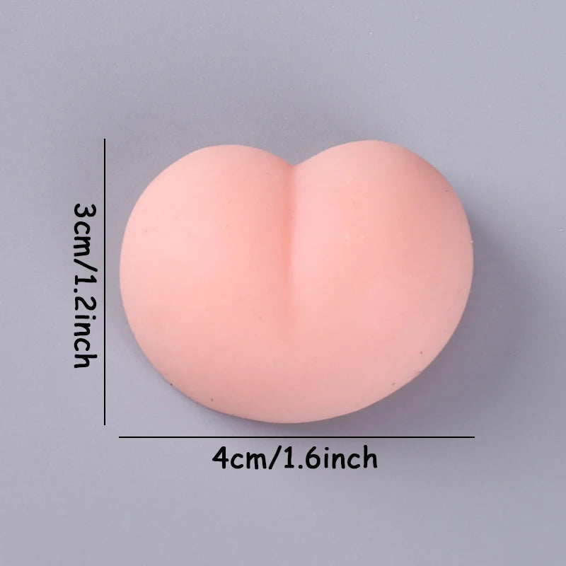 10 piezas de mini bolas de silicona con forma de melocotón para aliviar el estrés y la ansiedad, accesorio para bricolaje con luz nocturna, regalo de fiesta