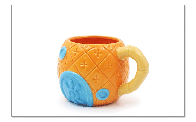 Anime ONE PIECE Creative Ceramic Mug Cute Luffy Office Coffee Cup Children's Breakfast Milk Cup Kawaii 400ml Water Cup Kids Gift