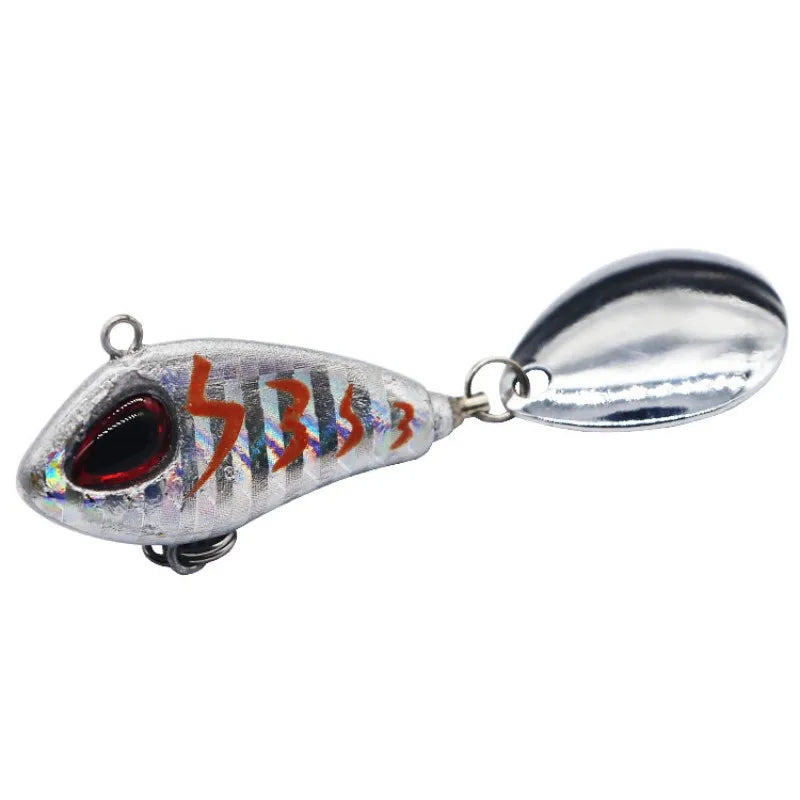 ZWICKE 1 pieza de señuelo de pesca Mini VIB de metal con cuchara, aparejo de pesca de invierno, crankbait, cebo giratorio vibratorio que se hunde, 6 g, 10 g, 17 g y 25 g