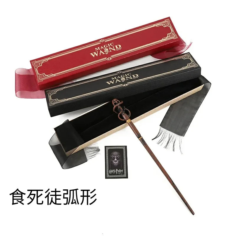 21styles Harry Magic Wand with Hot Stamping Ribbon Box Character Cards Resin Material Cosplay Hermione Prop Voldemort Potter Toy