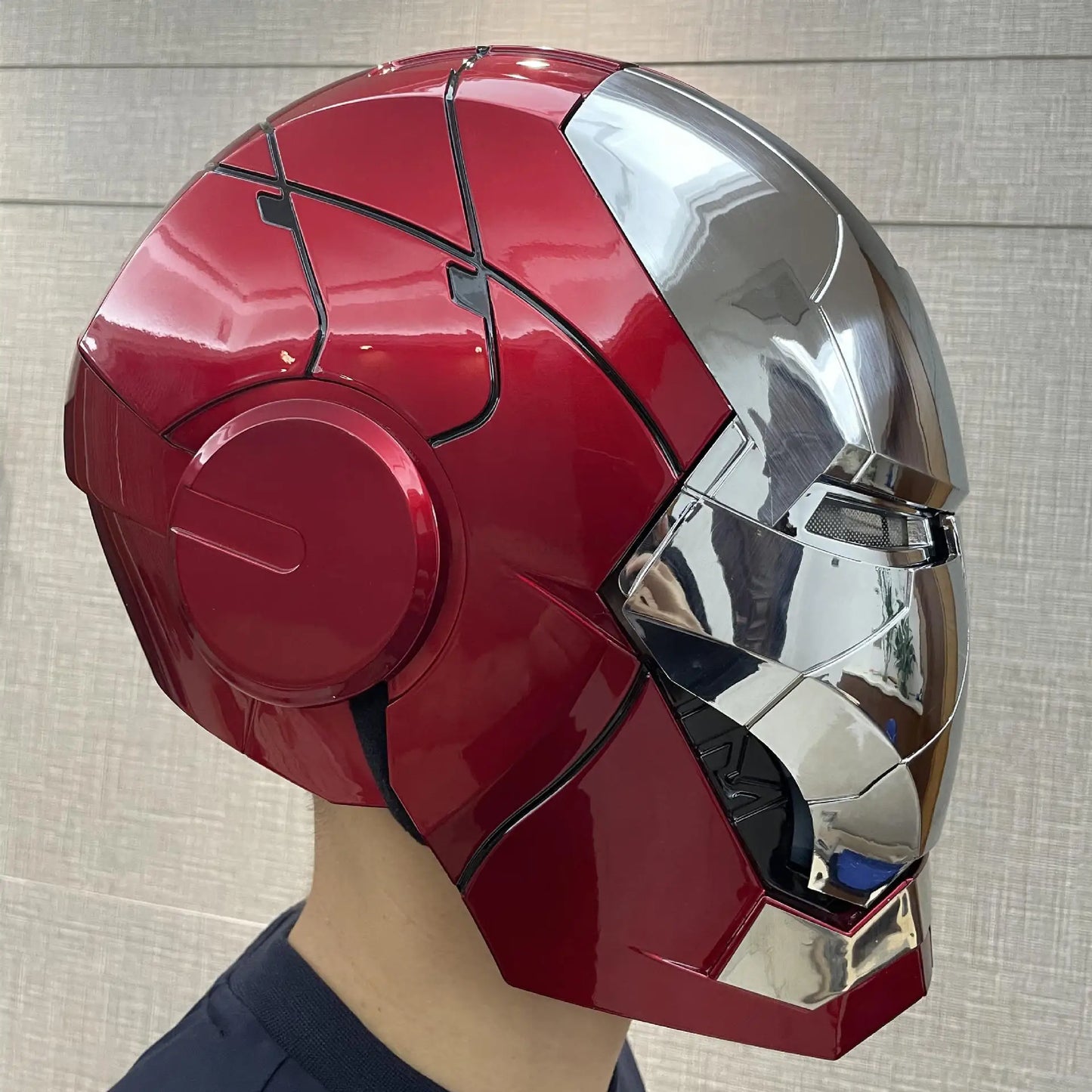 2024 New 1:1 Marvel Iron Man Mk5 Electric Helmet Multi-piece Opening And Closing Helmet Voice Control Eyes Model Adult Toy Gifts
