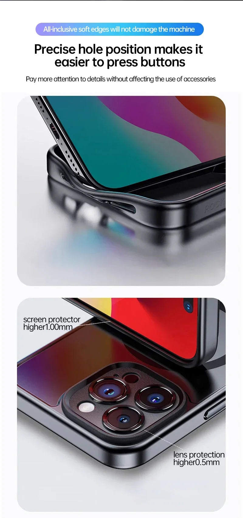 Smart NFC Phone Case For iPhone 15 13 14 Pro Max E-ink Screen Display Refresh Photos Via APP Anime Characters Couple Phone Cover