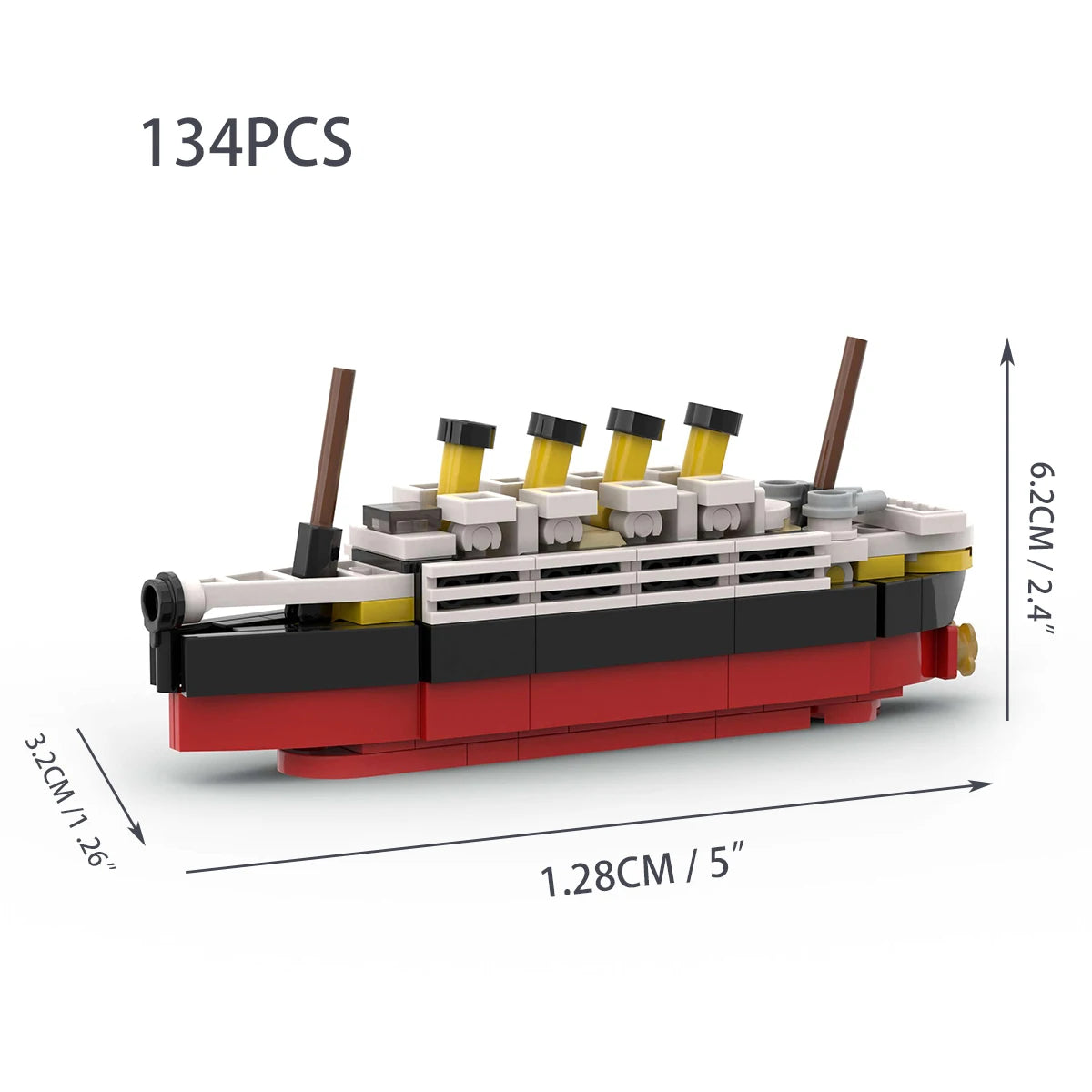 Titanic Break In Half RMS Cruise Sank Building Blocks Moc Ship Boat 3D Plastic Model DIY Steamboat Gifts Kids Toys City Movie