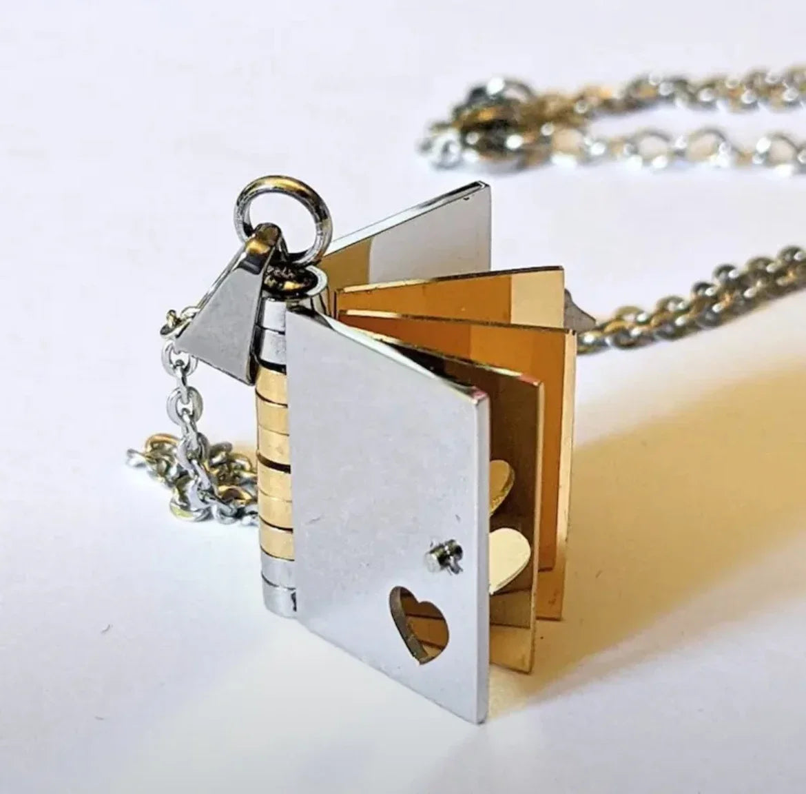 3 Pages Book Custom Name Necklace Openable Love Letter Personalized Text Pendant Unisex Chain Girl Valentine Day Gift waterproof