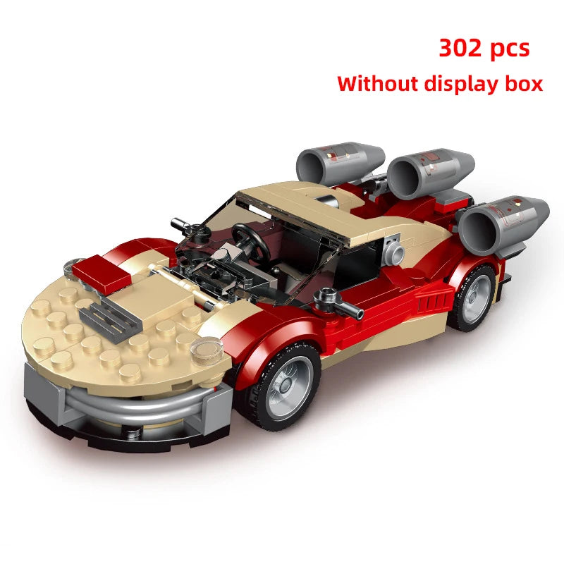 Technical Moc Car City Speed Champion Sports Car Racing Vehicle Building Blocks Brick Educational Construction Toys