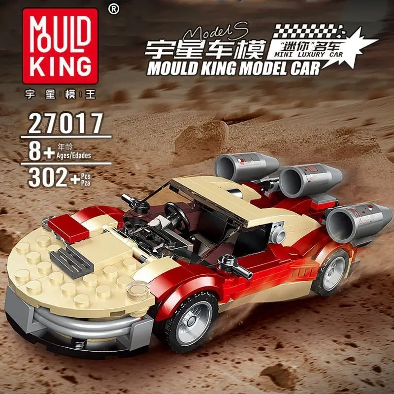Yuxing-modelo mini-coche famoso, modelo de carreras deportivas, ocho cuadrículas, juguetes educativos para niños, bloques de construcción ensamblados