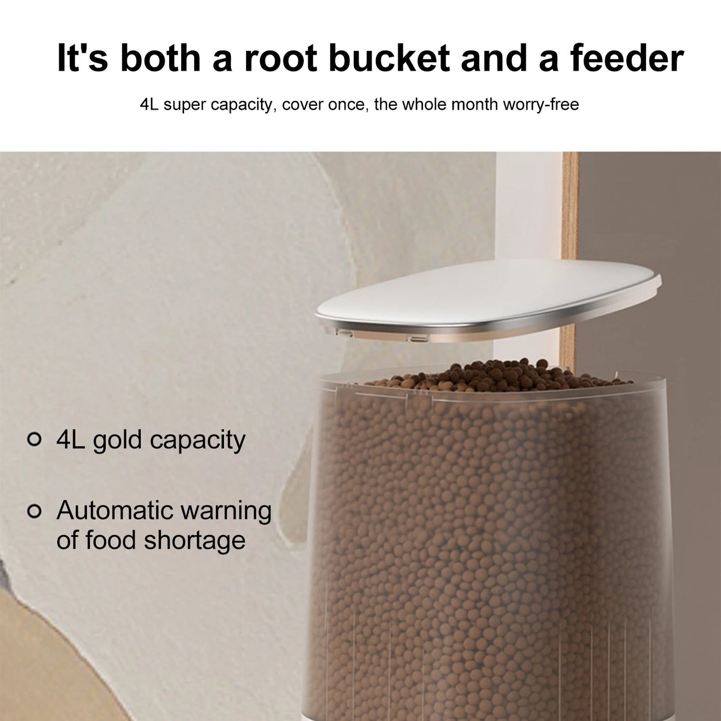 4L Automatic Smart Pet Feeder for Cats & Dogs Single/Dual Bowls Optional Stainless Steel Bowl Key/Wifi App Control