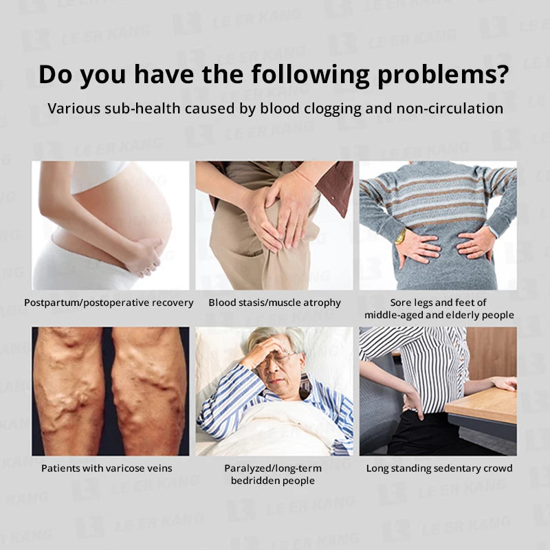 6-chamber Electric Airbag Pressure Massager Wraps Arm Waist Leg Foot Massage Varicose Veins lymphatic drainage device