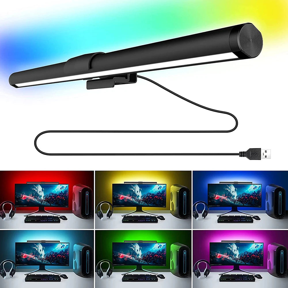 Barre lumineuse à LED RVB Wiscolor, gradation continue, éclairage de soin des yeux, atmosphère de jeu, lampe de bureau, écran d'ordinateur, lumière suspendue