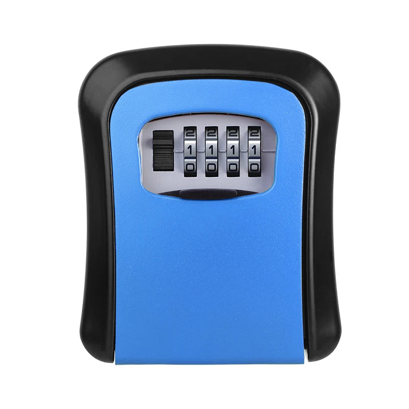 Wall Mount Key Lock Box 4 Digit Combination Password Key Storage Secret Box Organizer Security Code Lock No Key Home Safe Box