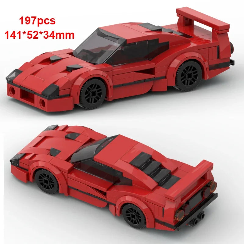 Technical Car City Speed Champion Sports MOC Ideas Creative Racing Car Building Blocks Garage Carro Rennau Voiture Vehicle Toys