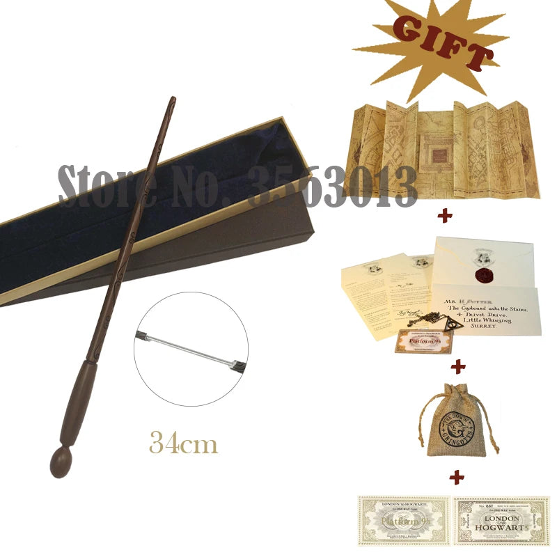 27 Kinds Wands with Map Letter 2 Tickets Necklace Cloth Bag and orginal Box