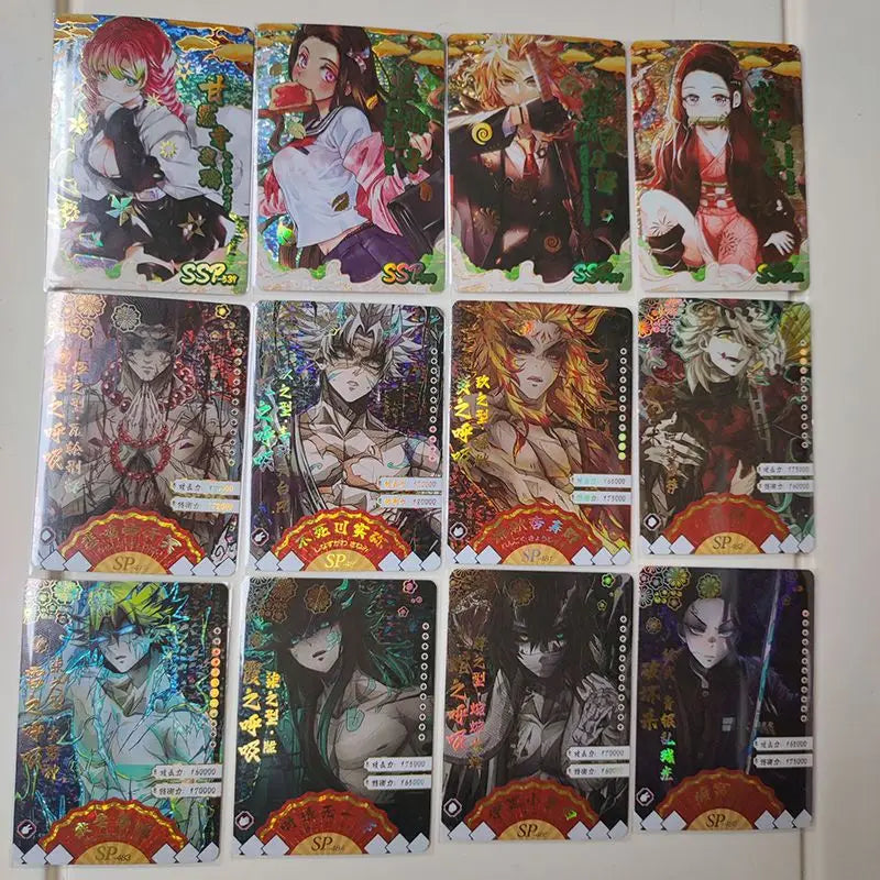 Anime Demon Slayer Kamado Nezuko Agatsuma Zenitsu Douma Akaza Sp Ssp Card Game Collection Rare Card Boy Birthday Present