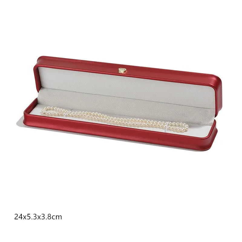 1 organizador de joyas de cuero, caja para anillos de boda, colgante, pulsera, collar, estuche de almacenamiento, embalaje de regalo, caja de exhibición al por mayor