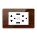 15 A/20 A 110 V-250 V Estados Unidos 1 2 enchufes Autenticación UL Toma estándar de EE. UU. Toma de corriente de América del Norte Interruptor de pared