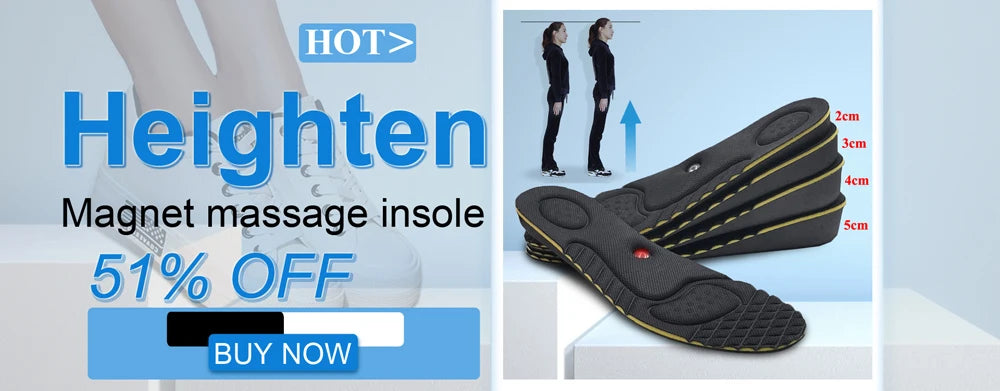 3-9cm Height Increase Insoles for Men Women Elevator Shoes Cushion Unisex Sneakers Heel Lifting Insert Heighten Insoles