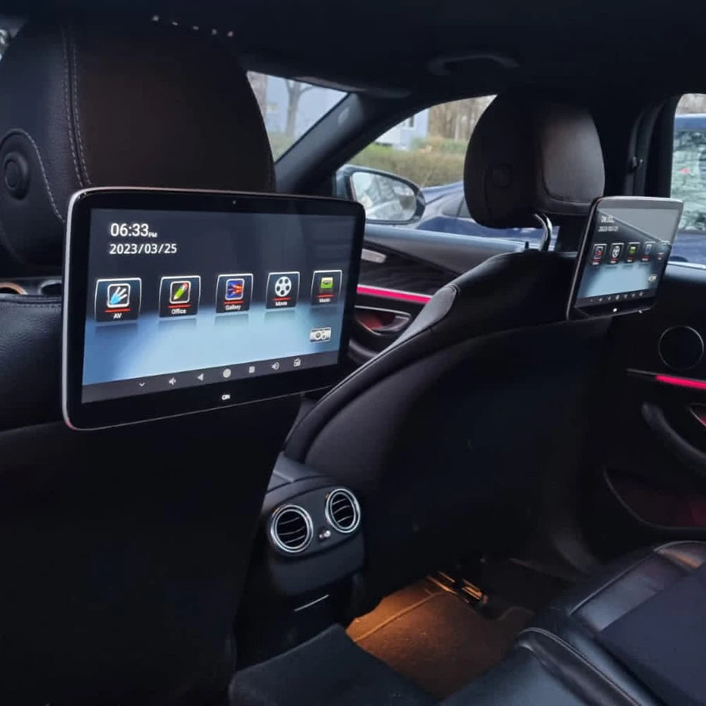 Pantalla de TV para asiento trasero para Mercedes Benz CEGSV Class Monitor de reposacabezas Android con reproductores multimedia de video y entretenimiento para automóvil