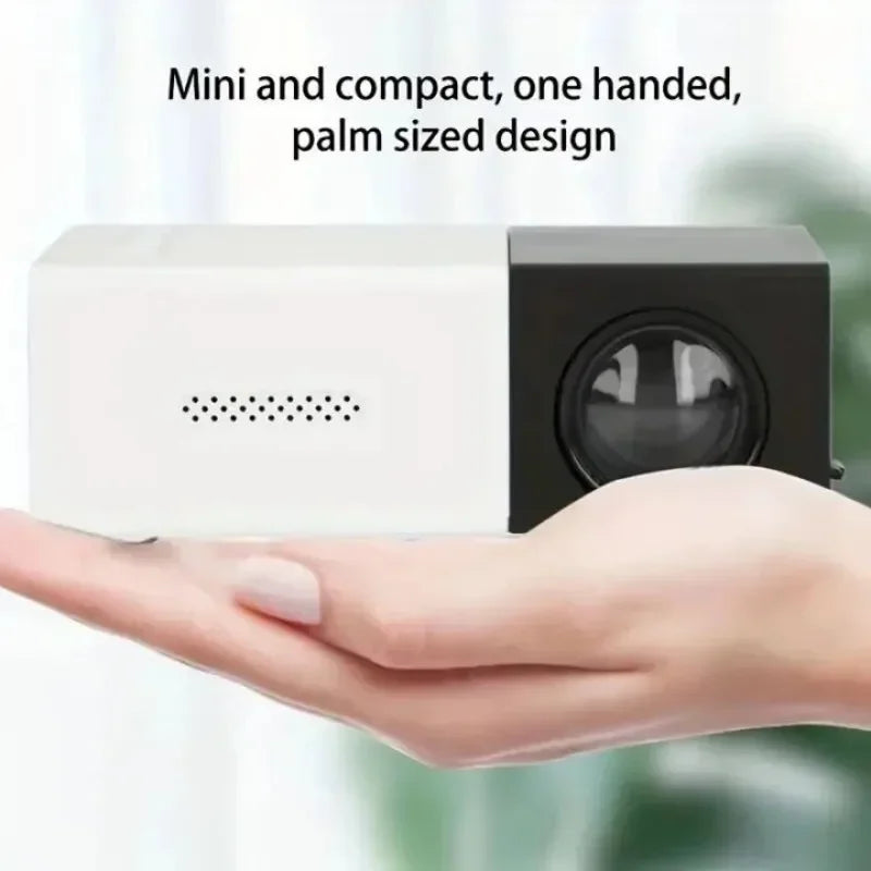 Miniproyector LED YG300 HD 320x240p compatible con HDMI, USB, TF, reproductor multimedia de audio para el hogar, proyector inteligente portátil para viajes