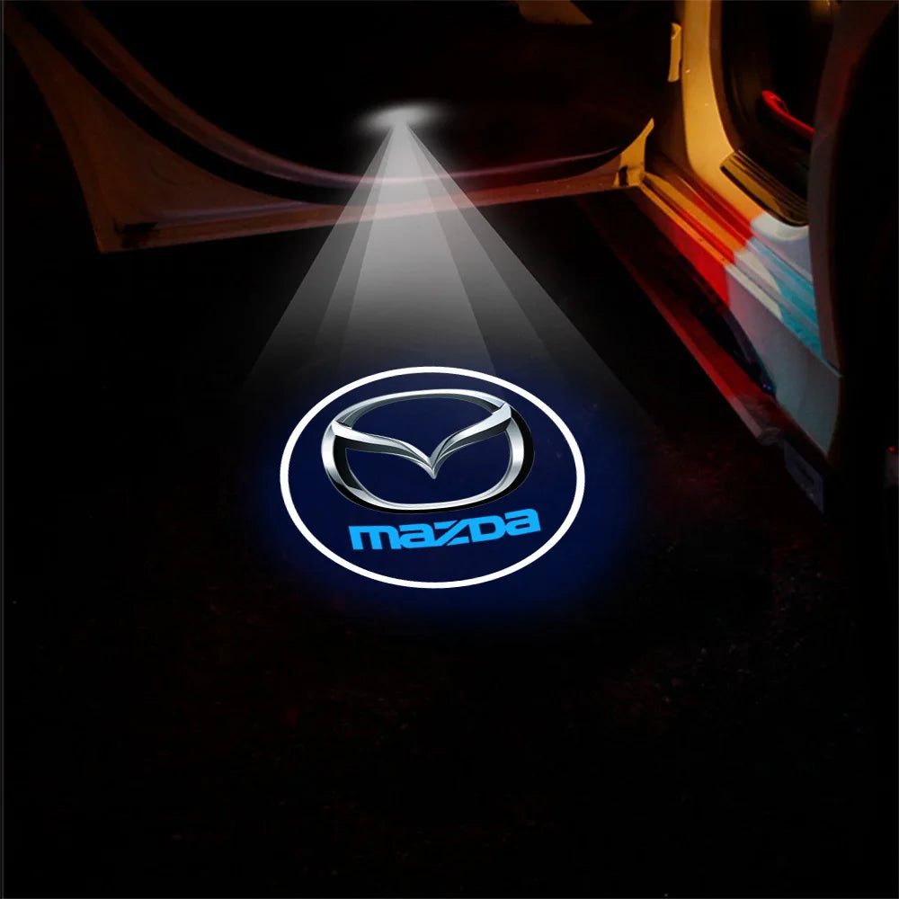1/2pc Magnetic LED Car Badge HD Wireless Welcome Light Laser Projector Auto Accessories For Mazda Axela Atenza MS Speed CX-3 MPS
