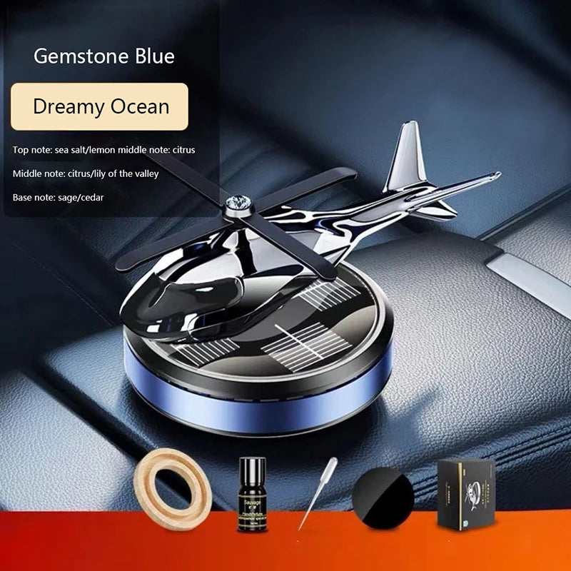 Solar Car Air Freshener Helicopter Propeller Fragrance Diffuser Flavoring Original Perfume Ornament Interior Decor Accessories