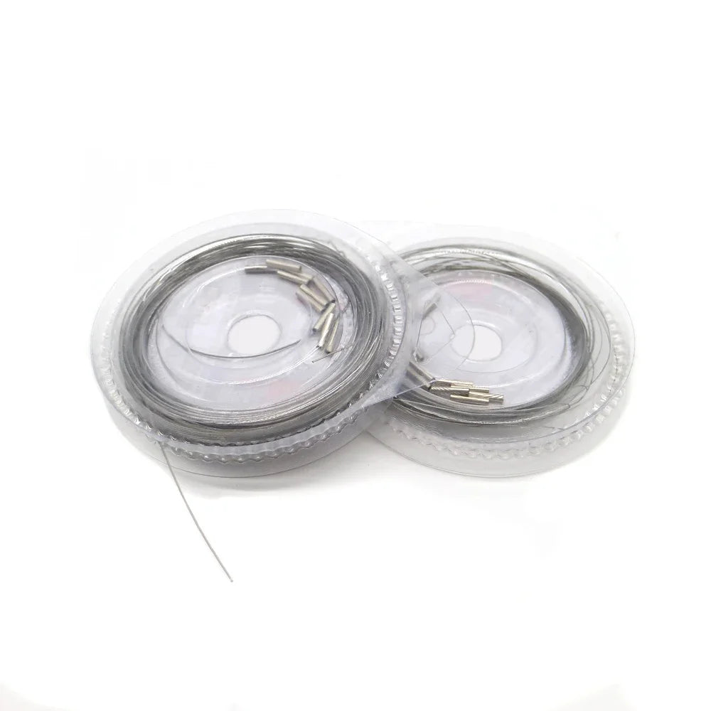 Cable de acero tejido de 7 hebras recubierto de nailon anticorrosión de 10 m, de 5 lb a 200 lb, para aparejos, señuelos de pesca, línea líder