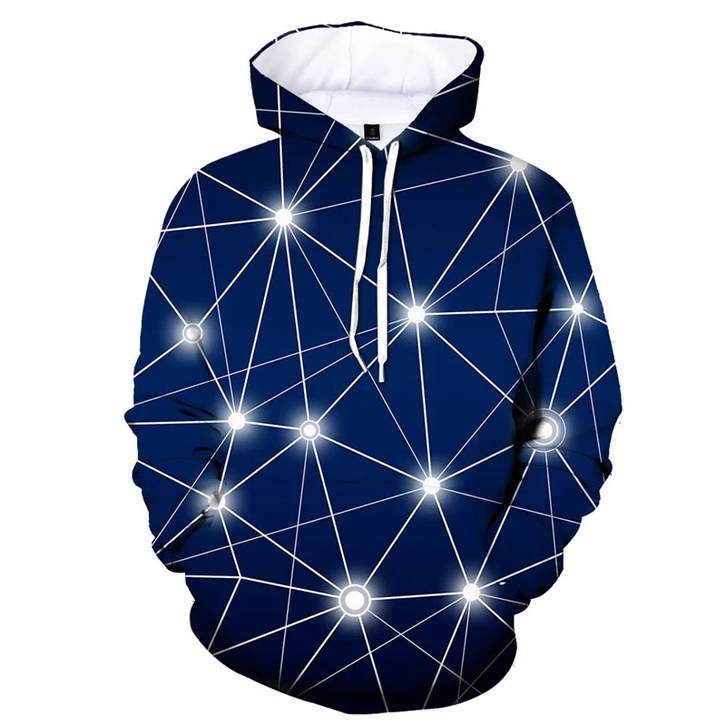 Three-dimensional Geometric 3D Print Hoodies Men Women Oversized Hoodie Pullovers Hooded Sweatshirt Tracksuits Coat Kid Clothing