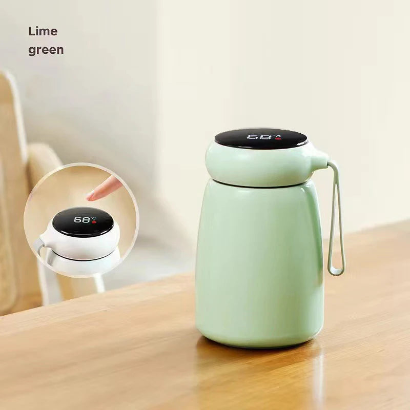 320ml Mini Thermo Bottle Coffee Pot With Temp Display Stainless Steel Water Bottle Thermal Mug Vacuum Flasks Christmas Gift