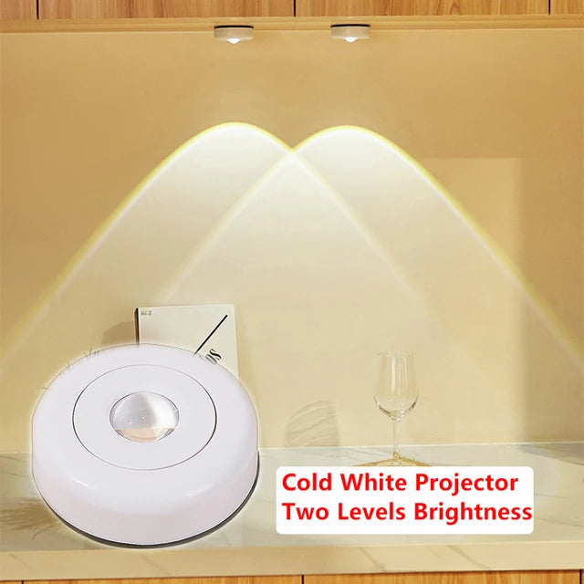 Sunset Lamp Under Cabinet Lights Battery Operated Sunset Projector Kitchen Wine Cabinet Closet Decor Bedroom Atmosphere Lamp