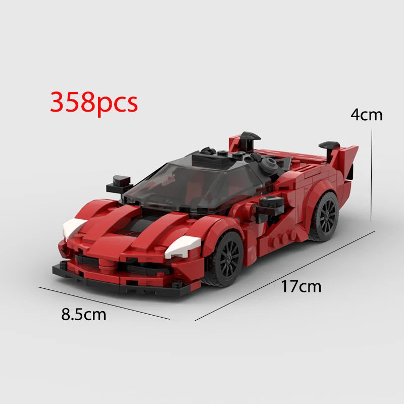 2022 Hot MOC Speed City Car Champion Racer Classic Supercar Building Blocks Brick Racing Super Technique Creative Garage DIY Set