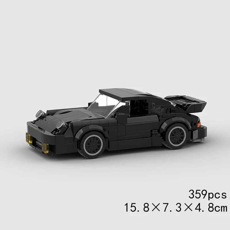 359Pcs MOC Retro Racing Car Assembly Vehicle Brick Model Educational Toy Gift for Kids Car Model Kit for Assembling & Display