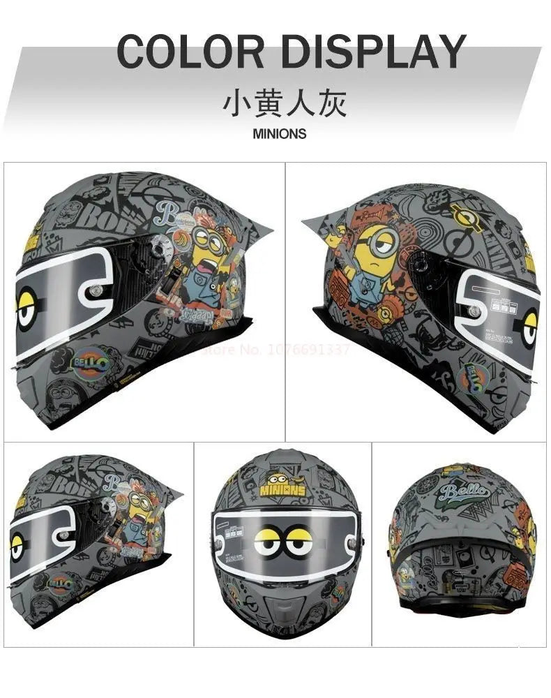 Sanrio Kuromi Cartoon Motorcycle Helmet Fashion Hello Kitty Scooter Helmet Cute High Quality Cute Helmet Four Seasons Gift