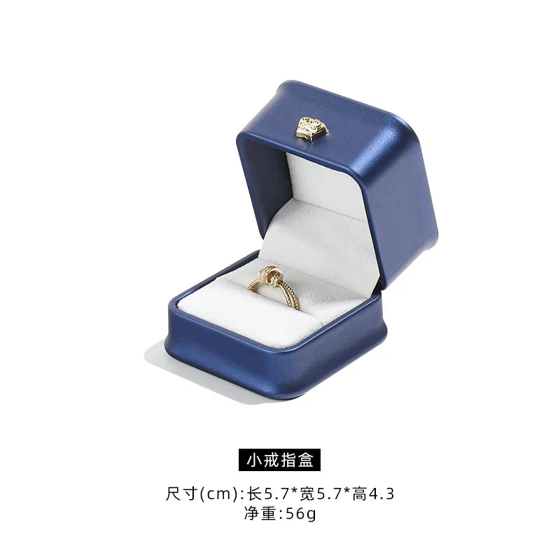 1 organizador de joyas de cuero, caja para anillos de boda, colgante, pulsera, collar, estuche de almacenamiento, embalaje de regalo, caja de exhibición al por mayor