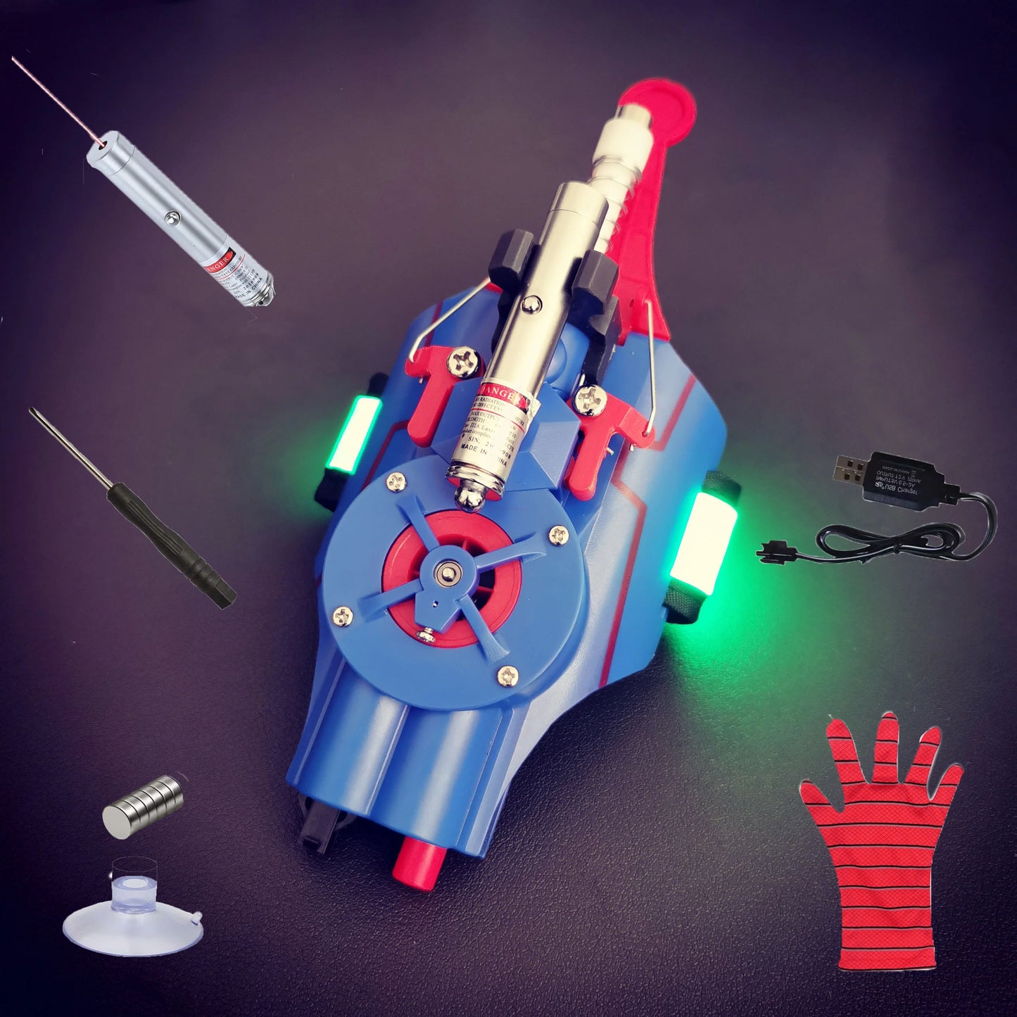 2024 Fully Automatic Spider-man: Far From Home Spiderman Web Shooters Spider Silk Rope Device Cosplay Props Toy Christmas Gift