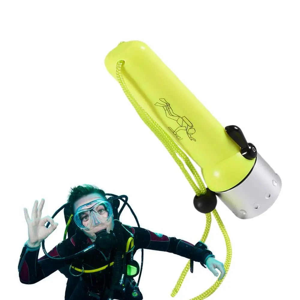 Underwater Flashlight Submarine Lights Batteried Dive Torch Snorkeling Light Underwater TPC-7 Waterproof LED Submersible Safety
